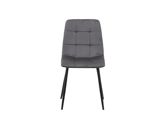 Axel Oval Fluted Dining Table with 4 Fabric Chairs - Black