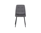 Axel Oval Fluted Dining Table with 4 Fabric Chairs - Black