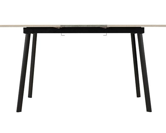 AVERY & LUKAS EXTENDING DINING SET (X4 CHAIRS) - CONCRETE/SAPPHIRE BLUE VELVET