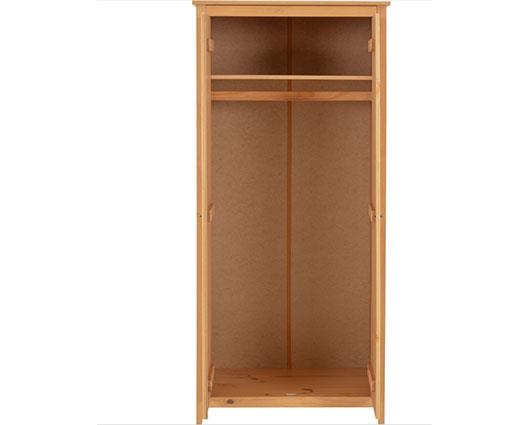 OSLO 2 DOOR WARDROBE - ANTIQUE PINE