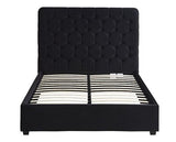 MADISON 4'6" BED - BLACK VELVET FABRIC