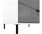 MADRID 3 DOOR 2 DRAWER WARDROBE - GREY/WHITE GLOSS