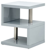 Arctic High Gloss LED Side Table-Grey