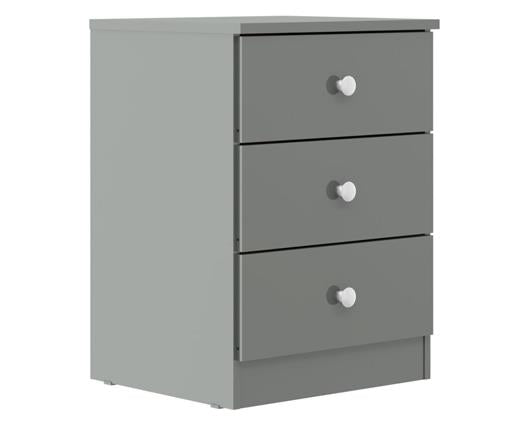 DENVER 3 DOOR WARDROBE BEDROOM SET - GREY GLOSS