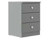 DENVER 3 DOOR WARDROBE BEDROOM SET - GREY GLOSS