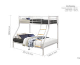 Newton Triple Bunk Bed - Silver