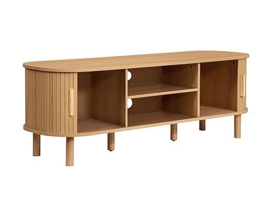 Axel Fluted Small TV Unit - Oak