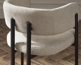 Bolivia Set of 2 Dining Chairs Cream & Black