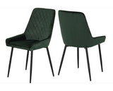 MODENA & AVERY DINING SET (X4 CHAIRS) - CREAM/GREY VELVET