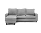 Cora Left Hand Facing Corner Sofa - Light Grey