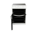 Haden HE60DOMW 60cm Double Cavity Electric Cooker with Ceramic Hob