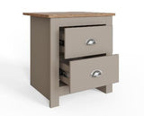 Lachlan 2 Drawer Bedside-Grey
