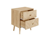 Herringford 2 Drawer Bedside Oak