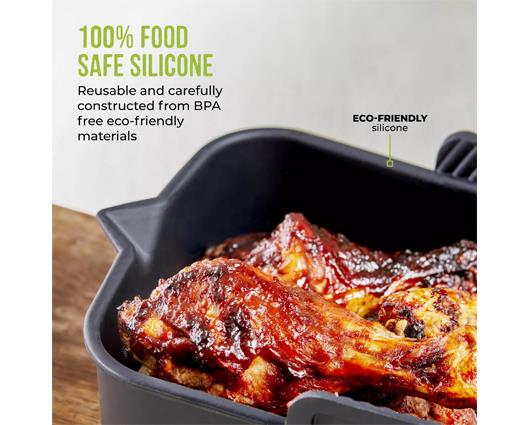 Set of 2 Silicone Rectangular Solid Trays