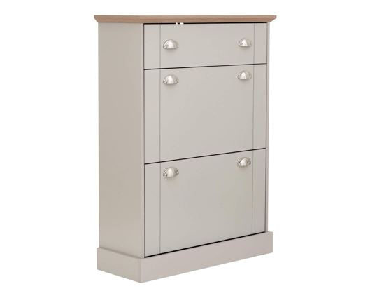 Kinsley Deluxe Shoe Cabinet-Grey