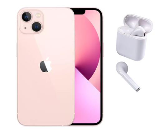 Refurbished Apple iPhone 13 Pink with Wireless Headphones