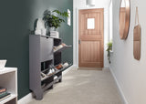 Slim 4 Drawer Shoe Cabinet-Grey