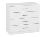DAKOTA 3 DOOR WARDROBE BEDROOM SET - WHITE