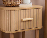AXEL 1 DRAWER FLUTED BEDSIDE OAK