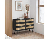 Noah 6 Drawer Chest - Black