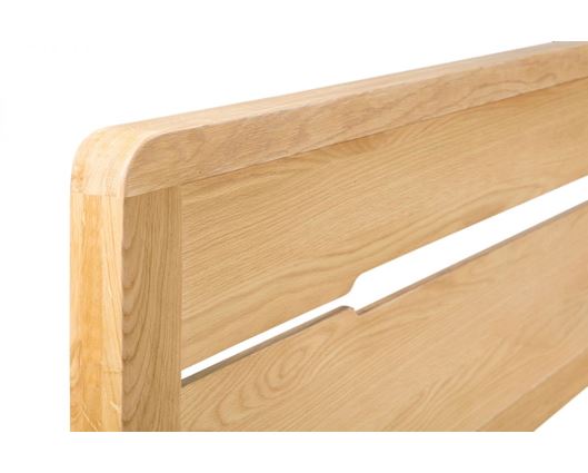 Curve Double Bed - Oak