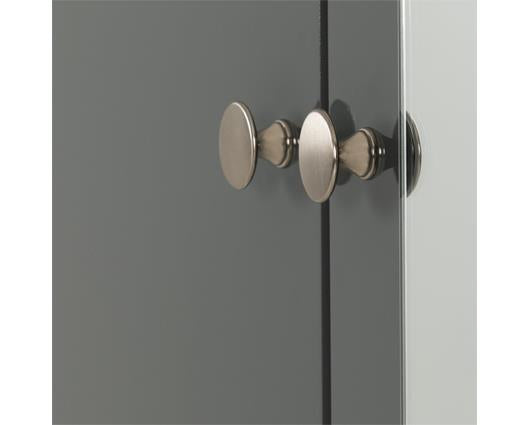 DENVER 3 DOOR 2 DRAWER MIRRORED WARDROBE - GREY GLOSS