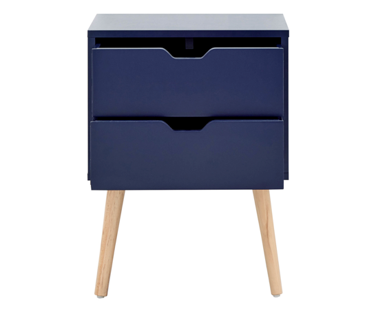 Nessi 2 Drawer Bedsides (Pair)- Nightshadow Blue