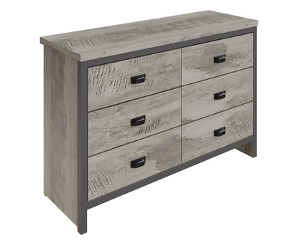 Baxter 3+3 Drawer Chest-Grey