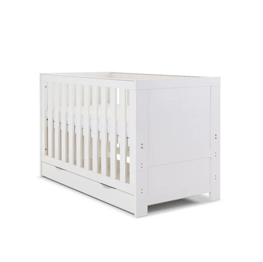 Nina Cot Bed & Under Drawer - White Wash