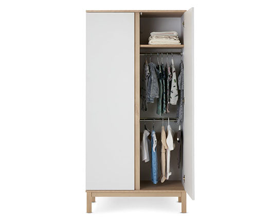 Alina Double Wardrobe - White