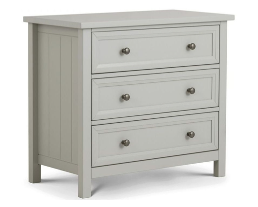 Acadia 3 Drawer Chest- Dove Grey
