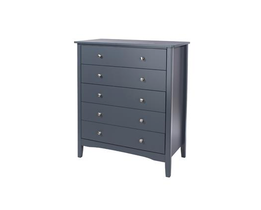 Como 5 Drawer Chest--Midnight Blue
