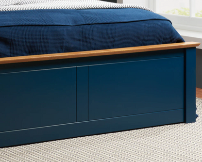 Phoenix Double Ottoman Bed - Blue