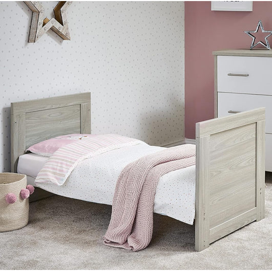 Nina Mini Cot Bed - Grey Wash & White