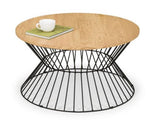 Round Wire Coffee Table - Oak
