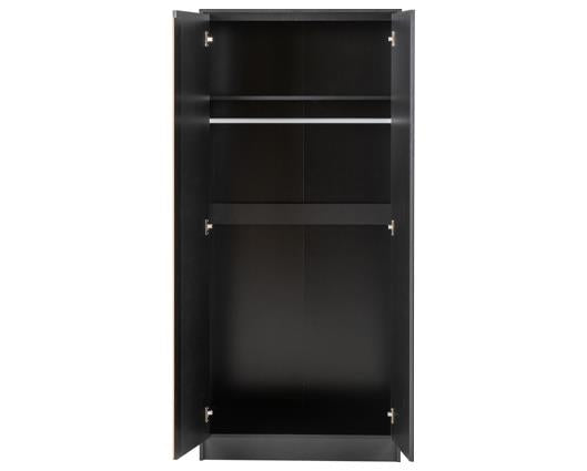MALVERN 2 DOOR WARDROBE BEDROOM SET - BLACK