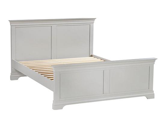 BORDEAUX 5' HIGH END BED - PEBBLE GREY