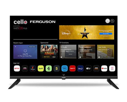 Cello C32WS 32" Smart WebOS TV with Freeview and Frameless Bezel.