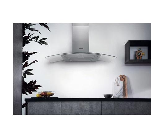 Hotpoint PHGC94FLMX 90cm Curved Glass Hood
