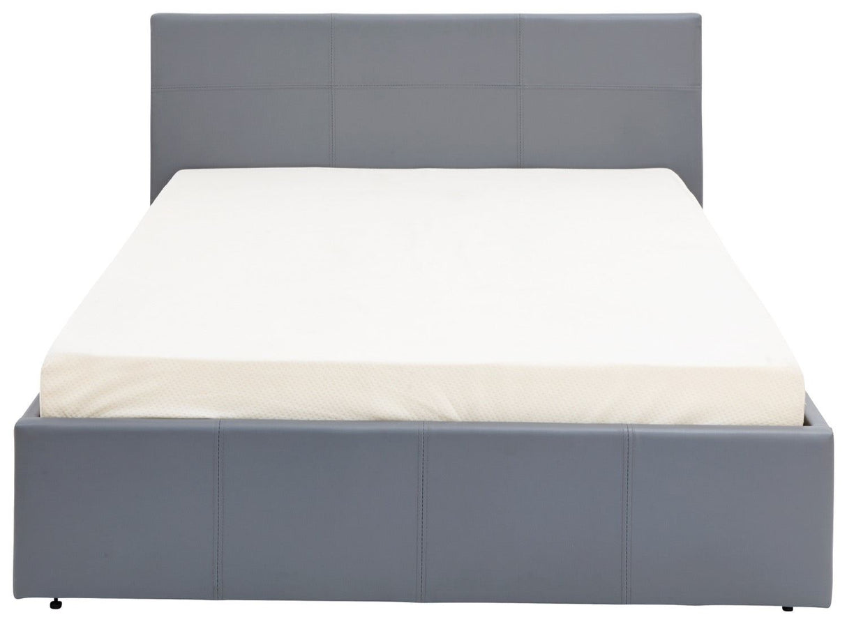 Serena Small Double Side Lift Ottoman Bed-Grey