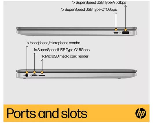 HP 15a-na0500sa 15.6" Chromebook - Intel® Pentium®, 128 GB eMMC, Silver