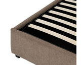 VERONA 4'6" OTTOMAN BED - BROWN FABRIC