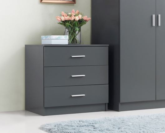 Original 3 Drawer Chest-Dark Grey