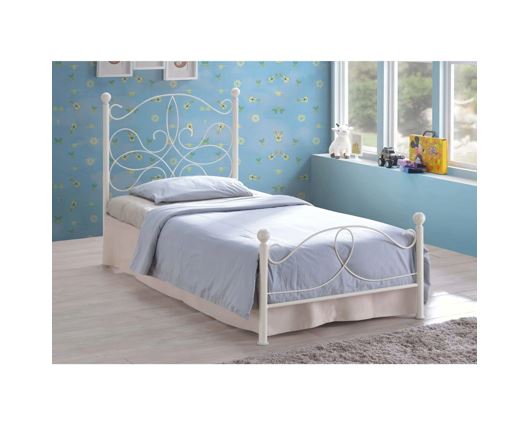 Melissa Single Bed Frame - Ivory