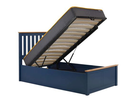 Phoenix Single Ottoman Bed - Navy