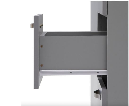 Easton 3 Door Double Wardrobe- Grey