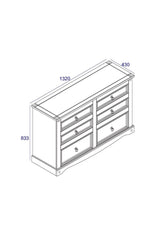 Corona White 3+3 Drawer Chest