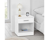 DAKOTA 1 DRAWER BEDSIDE - WHITE