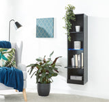 Graze Tall Shelf Unit with LED-Black