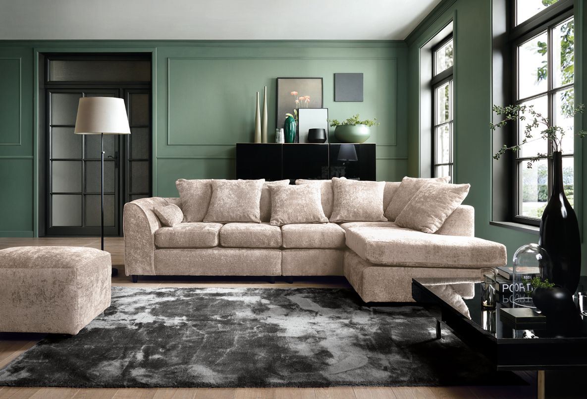 Heidi Right Hand Facing Corner Sofa Plus - Cream
